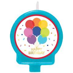 Rainbow Celebration Happy Birthday Candle - Pack of 3