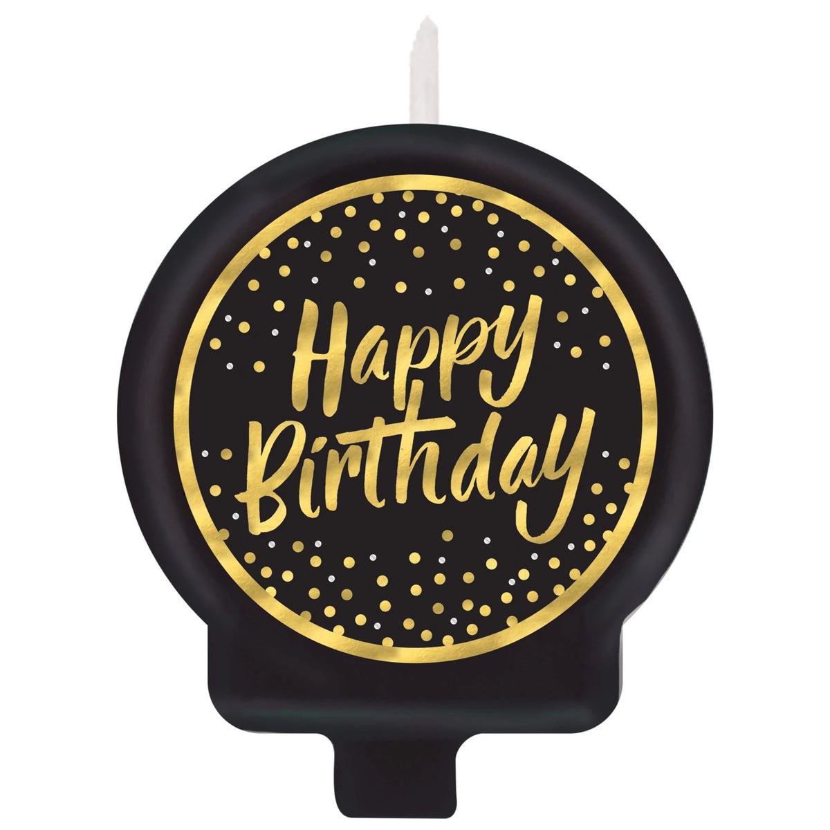 Confetti Wishes Happy Birthday Molded Candle - Case of 8