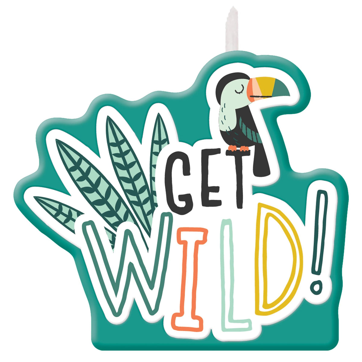 Get Wild Jungle Theme Birthday Candle - Case of 72