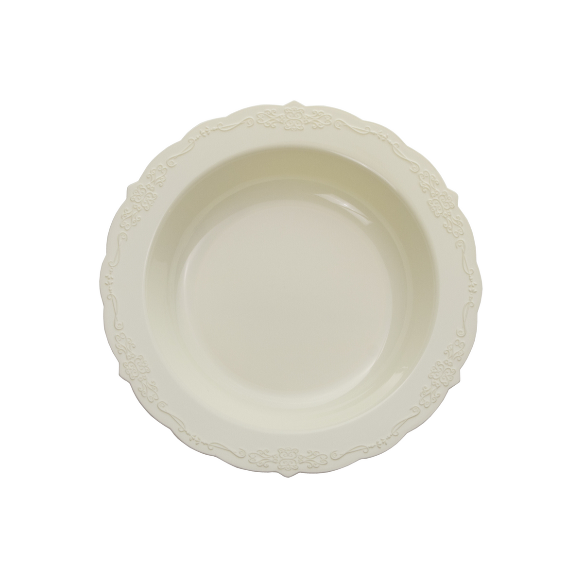 12 Oz. Ivory Victorian Design Bowls | 40 Count