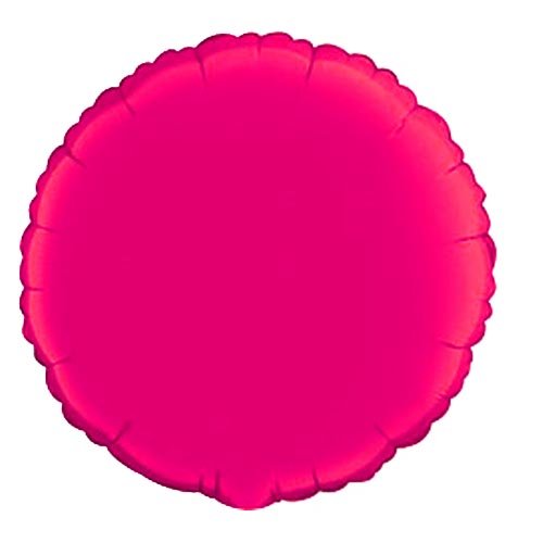 18 In. Cerise Round Mylar Balloon | 6 Count