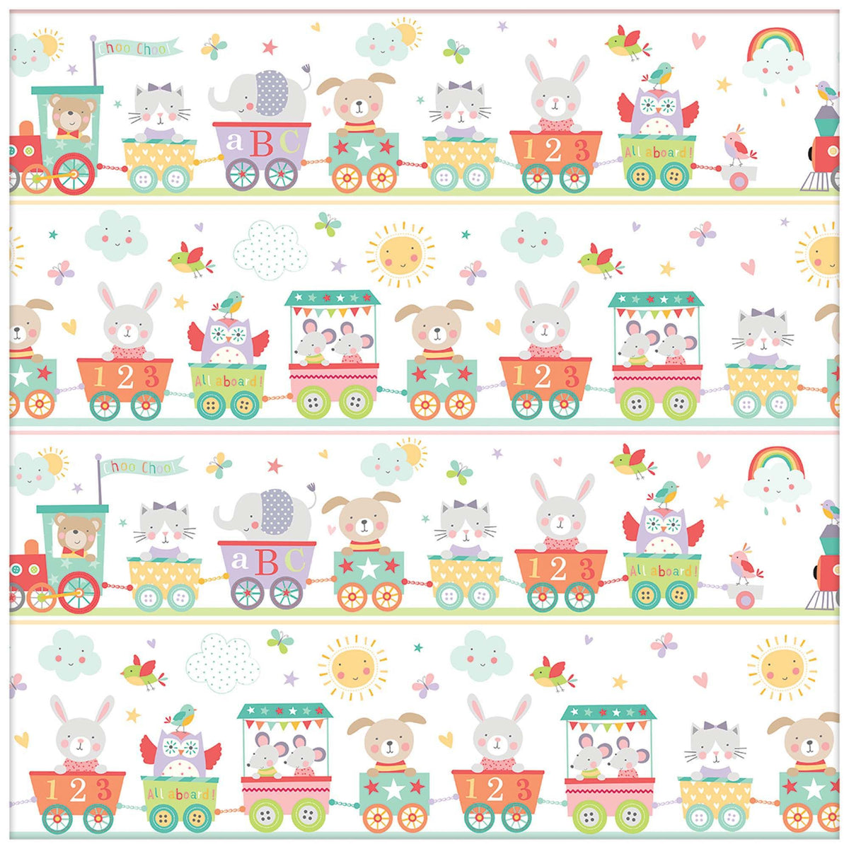 Baby Train Gift Wrap - Case of 36