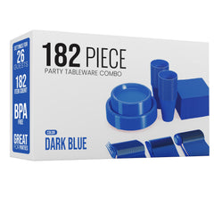 182 Piece Combo Set - Service For 26 - Dark Blue