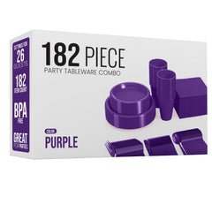 182 Piece Combo Set - Service For 26 - Purple