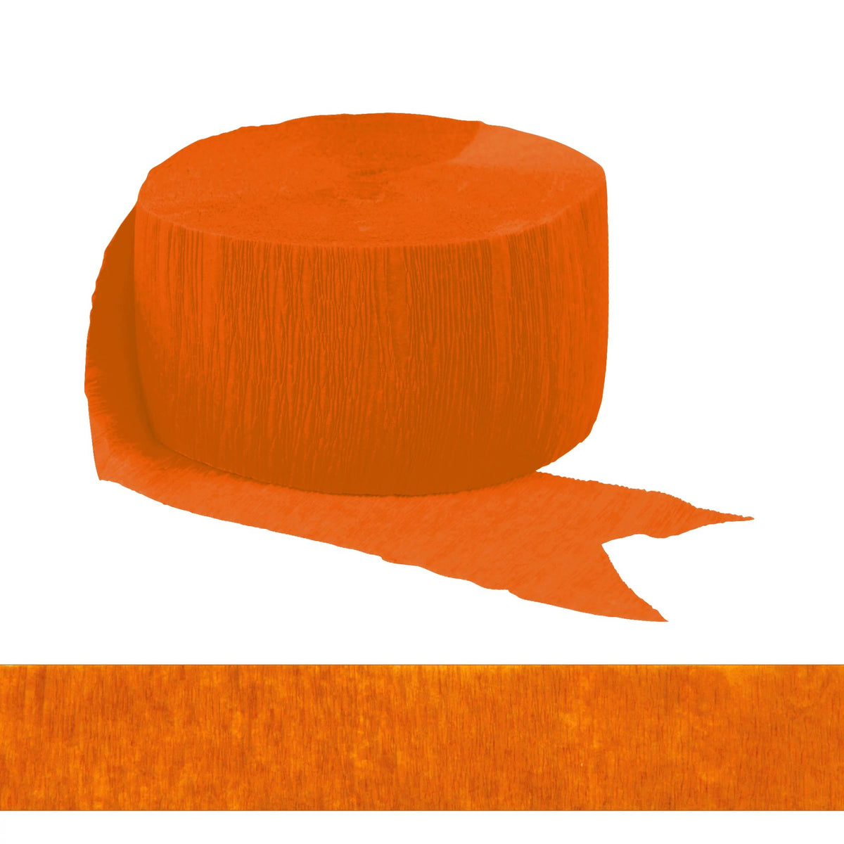 Vibrant Orange Peel Crepe Streamer - 81 ft - Pack of 4