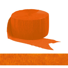 Vibrant Orange Peel Crepe Streamer - 81 ft - Pack of 4
