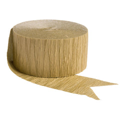 Gold Crepe Paper Streamer Roll - 81ft - Pack of 4