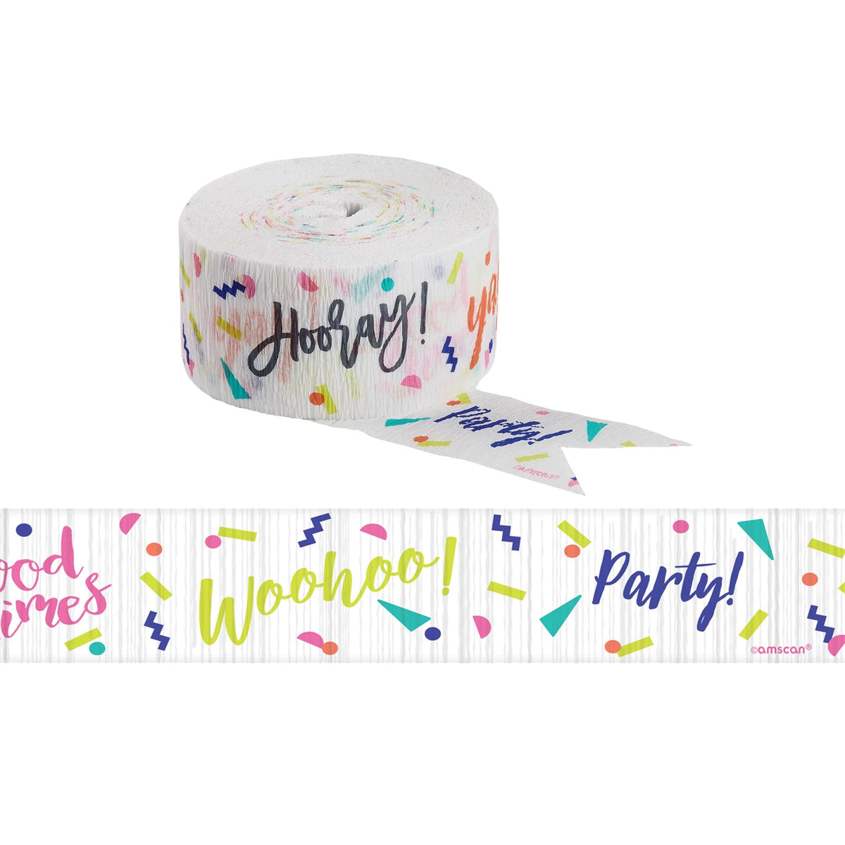 Good Times Crepe Paper Streamer, Multi-Colored, 81-foot - Pack of 4