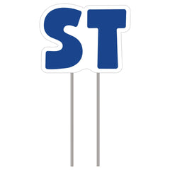 Blue ST Lawn Sign for Birthdays - Case of 24