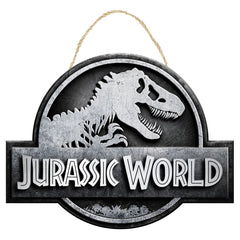 Jurassic World Hanging Sign Decoration, Grey/Black, 12.88-inch - Case of 12