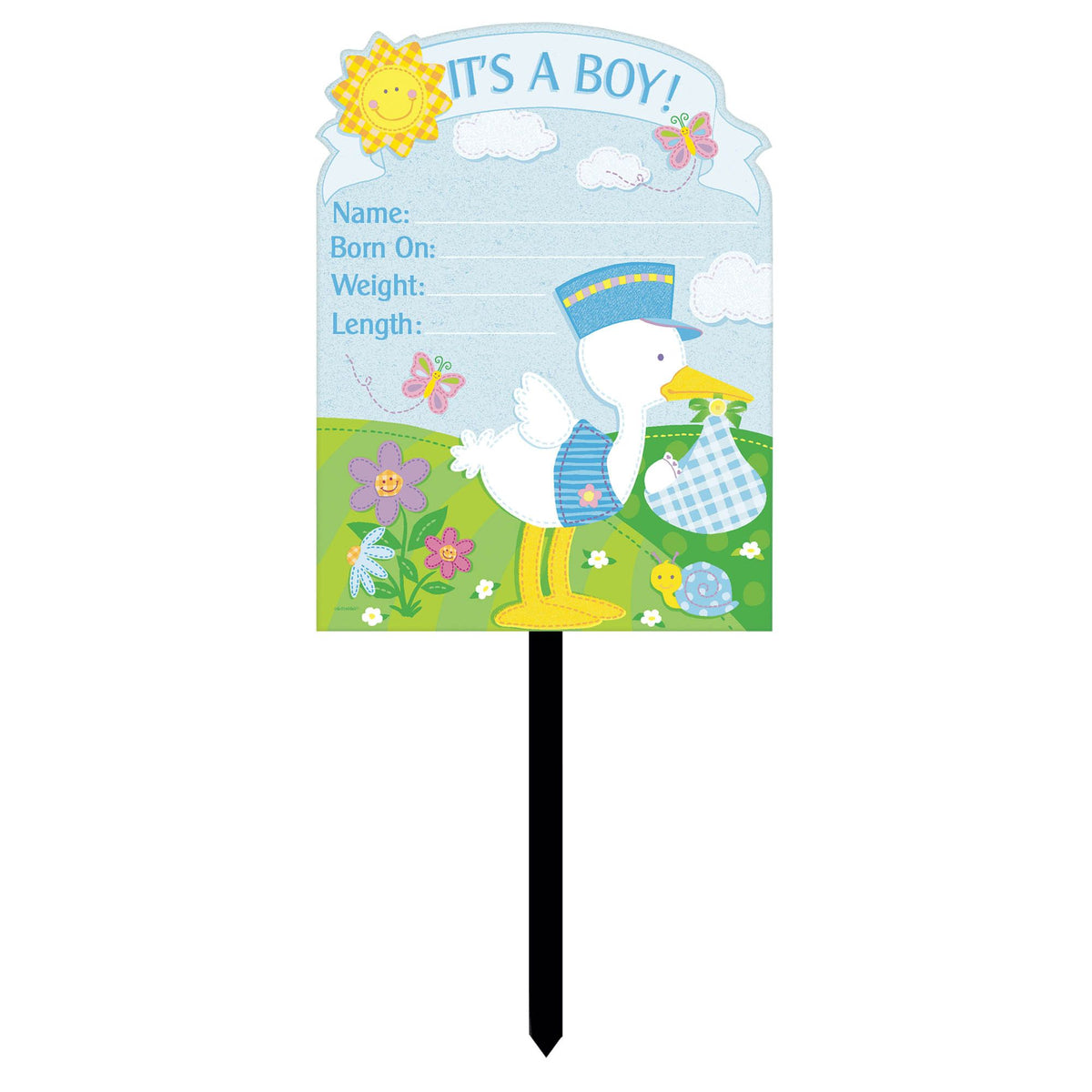 It's a Boy Yard Sign Decoration, Blue, 56-inch - Case of 3
