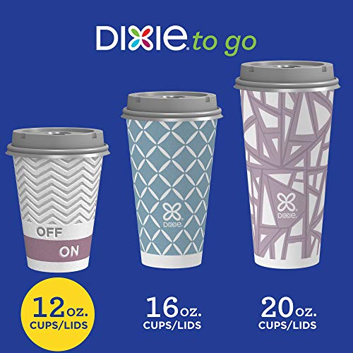 12 Oz. Dixie To Go Insulated Hot Cups With Lids | 1 Bag Of 66 Count