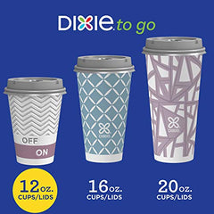 12 Oz. Dixie To Go Insulated Hot Cups With Lids | 1 Bag Of 66 Count