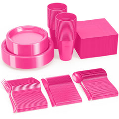 182 Piece Combo Set - Service For 26 - Cerise