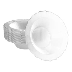 12 Oz. Clear/Silver Petal Bowls | 40 Count