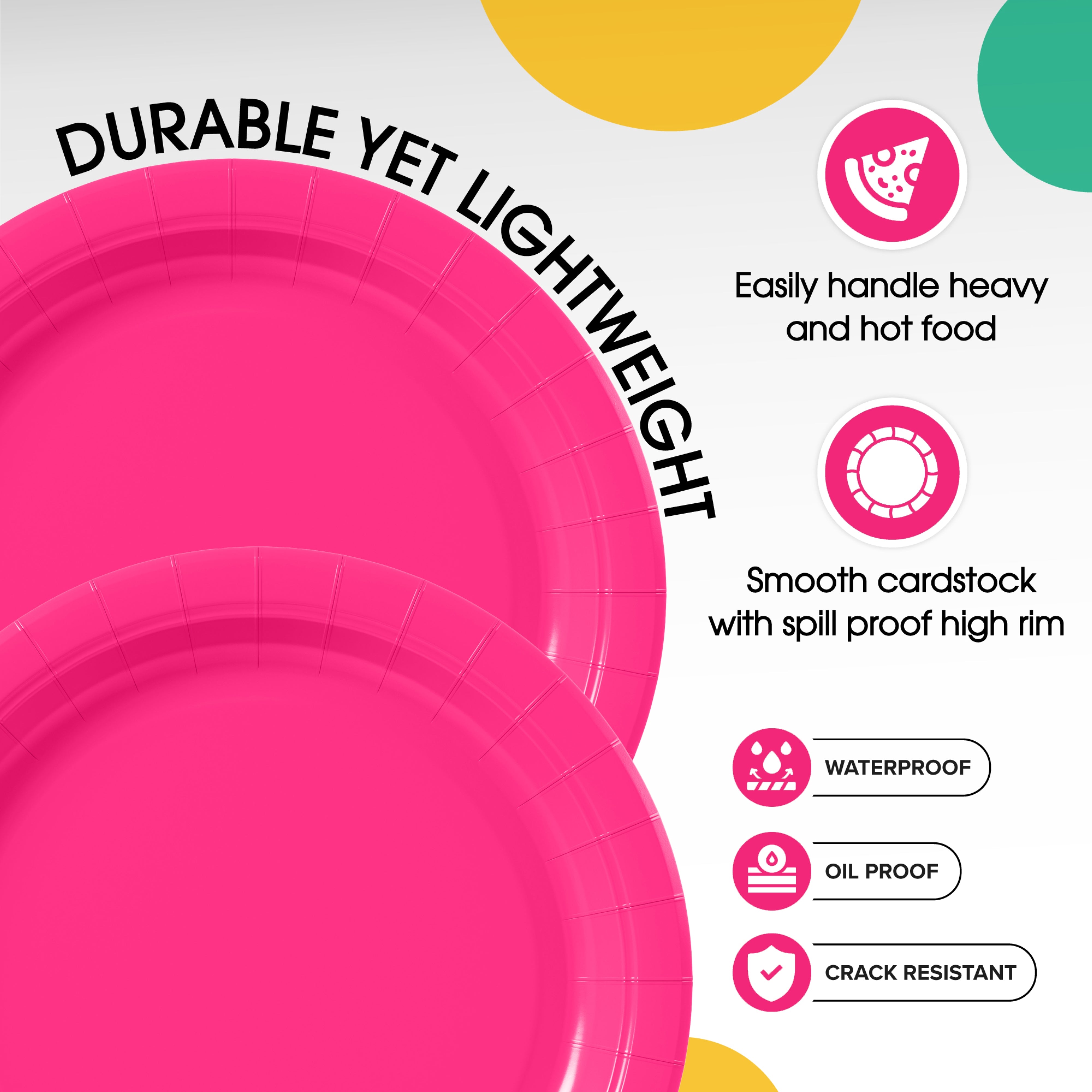 7 In. Cerise Paper Plates | 500 Count