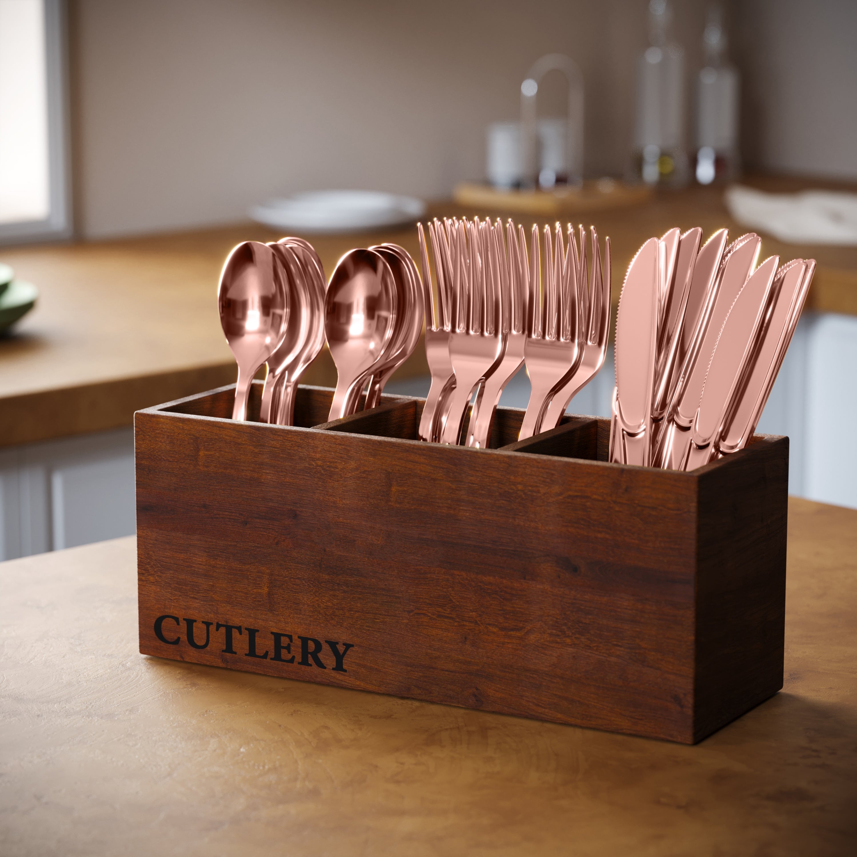 Exquisite Classic Rose Gold Plastic Forks | 120 Count