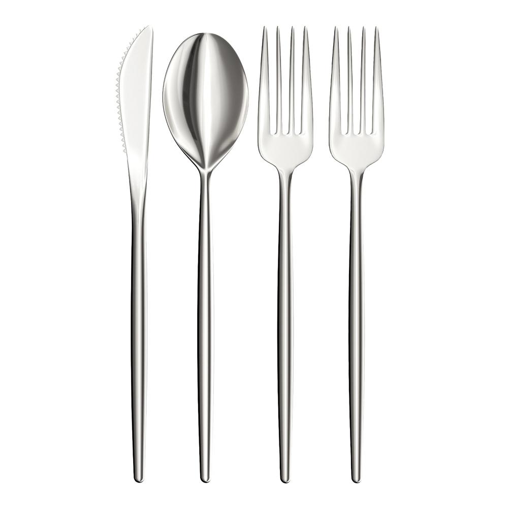 480 Piece Gloss Silver Full Cutlery Combo Set