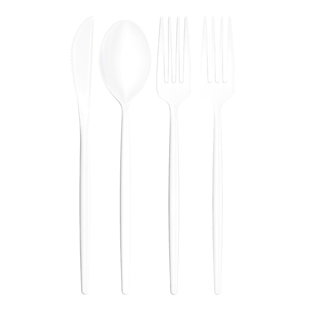 480 Piece Gloss White Full Cutlery Combo Set