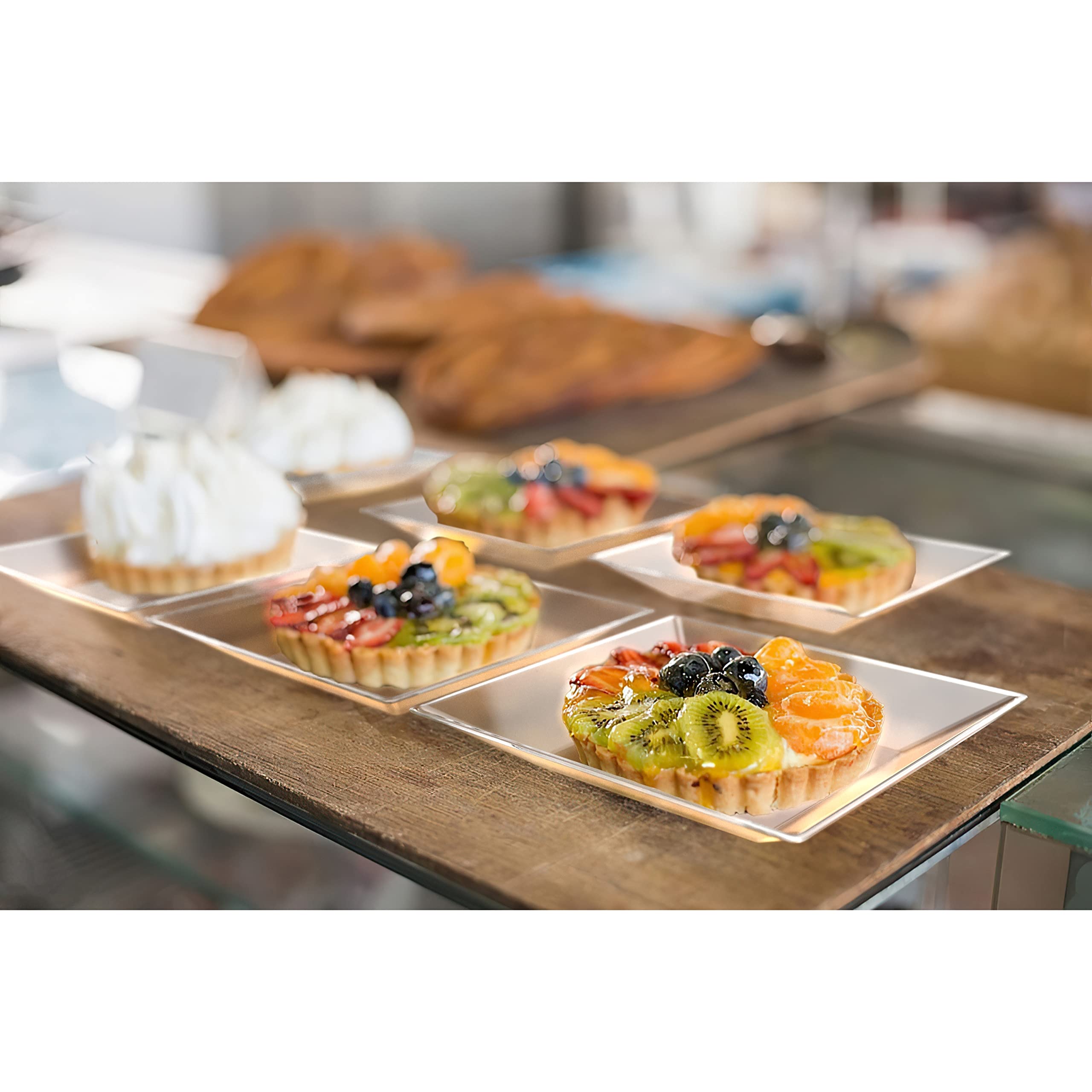 2.75 In. Clear Square Miniature Plates | 100 Count