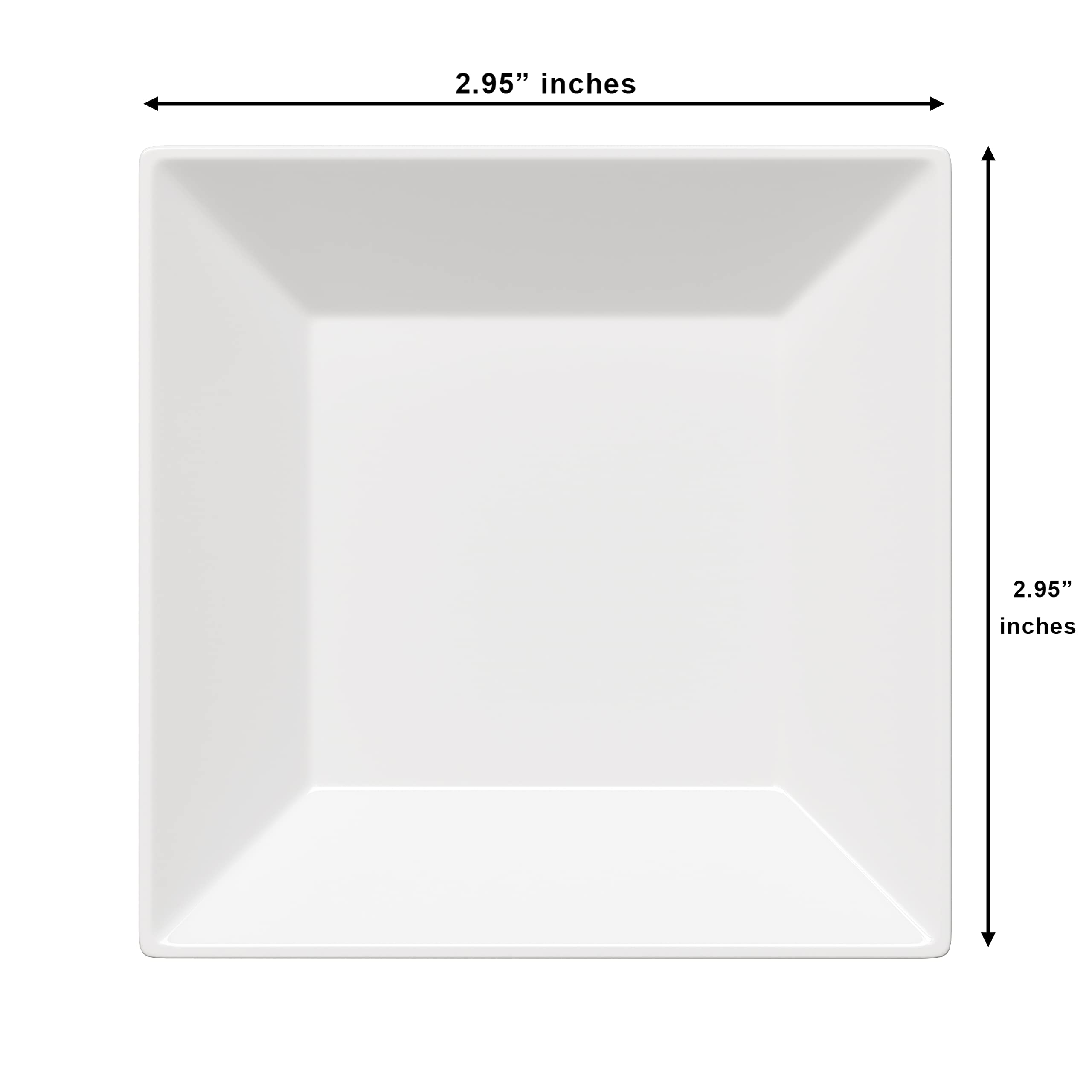 2.75 In. White Square Miniature Plates | 100 Count