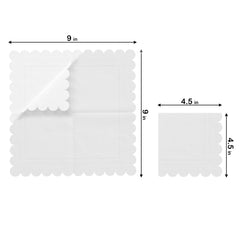 White Scallop Beverage Napkins | 100 Count