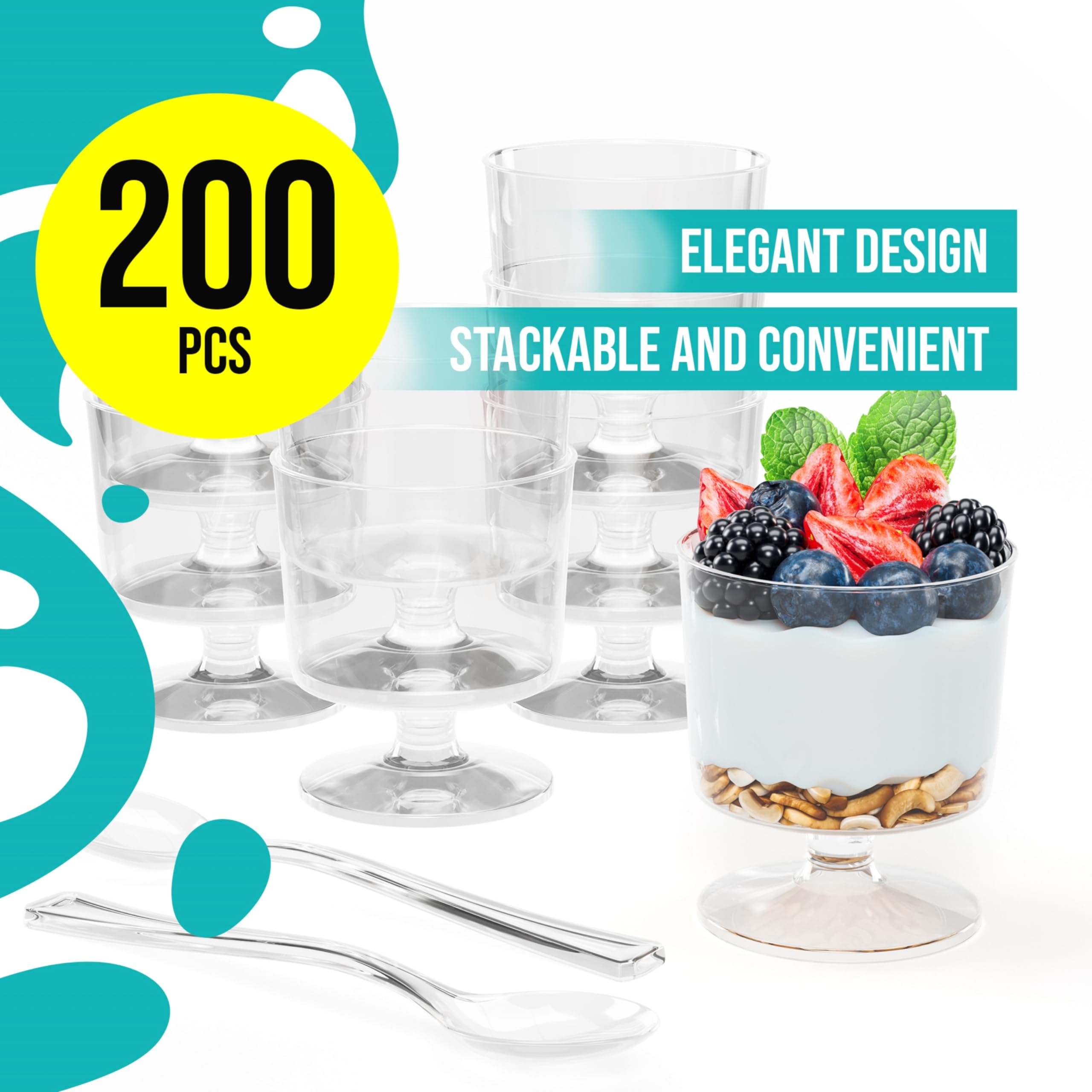 2 Oz. Clear Stemmed Mousse Cup | 60 Count