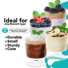 2 Oz. Clear Stemmed Mousse Cup | 60 Count