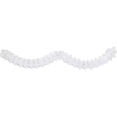 Frosty White Tissue Paper Garland, 12-foot - Case of 72
