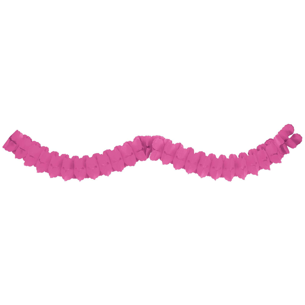 Bright Pink Tissue Paper Garland, 12-foot - Pack of 3