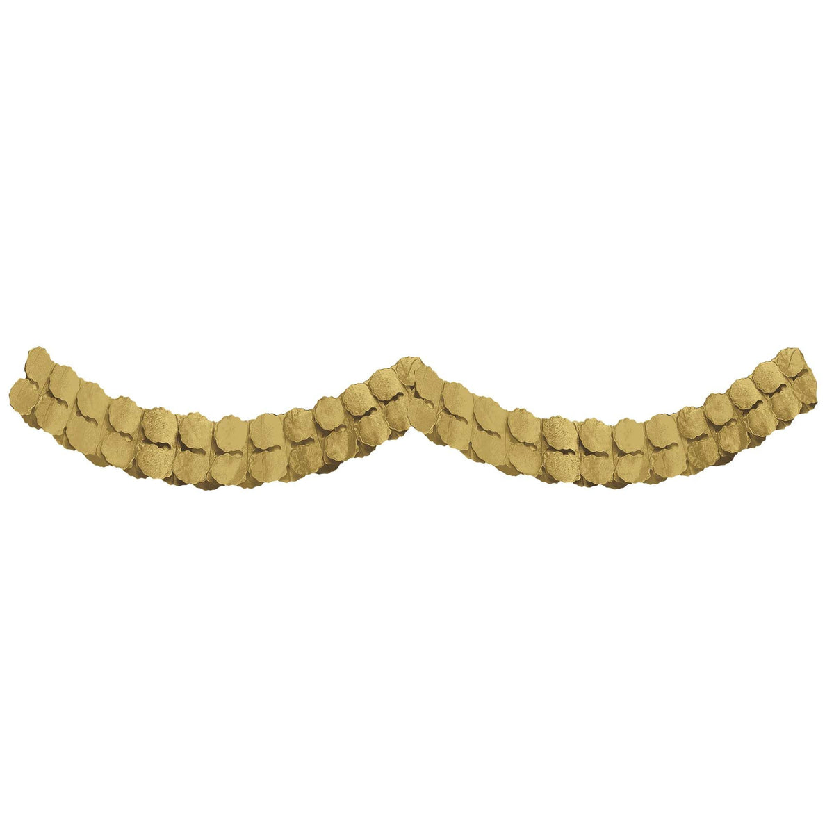 Elegant Gold Tissue Paper Garland, 12 foot - Pack of 12