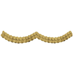 Elegant Gold Tissue Paper Garland, 12 foot - Pack of 12
