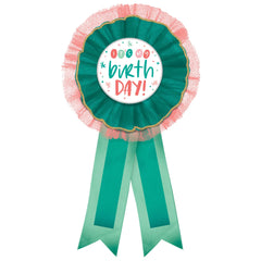 Happy Cake Day Award Ribbon, Pink/Green, One Size - Pack of 6