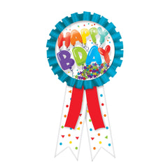 Colorful Birthday Award Ribbon - Pack of 2