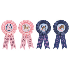 Saddle Up Horse Award Ribbon, Pink/Blue, 4-ct - Case of 48