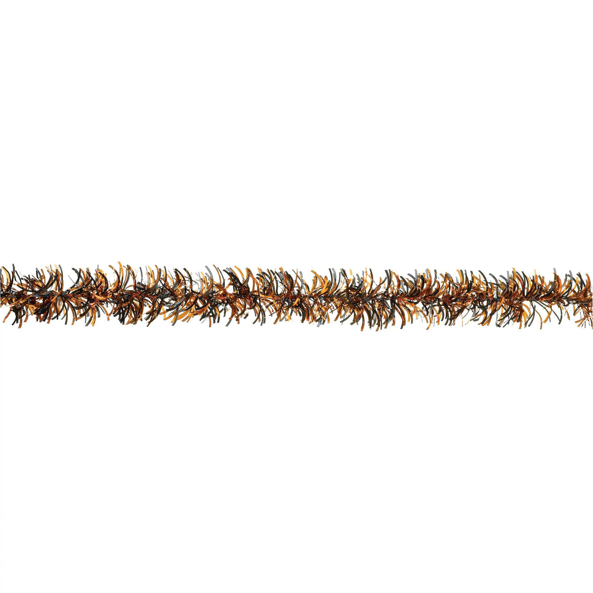 Tinsel Garland, Black/Orange, 20-in, Indoor Decoration - Pack of 3