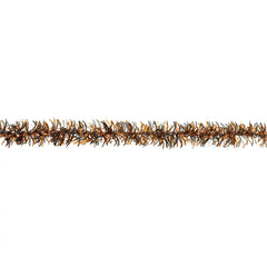 Tinsel Garland, Black/Orange, 20-in, Indoor Decoration - Pack of 3