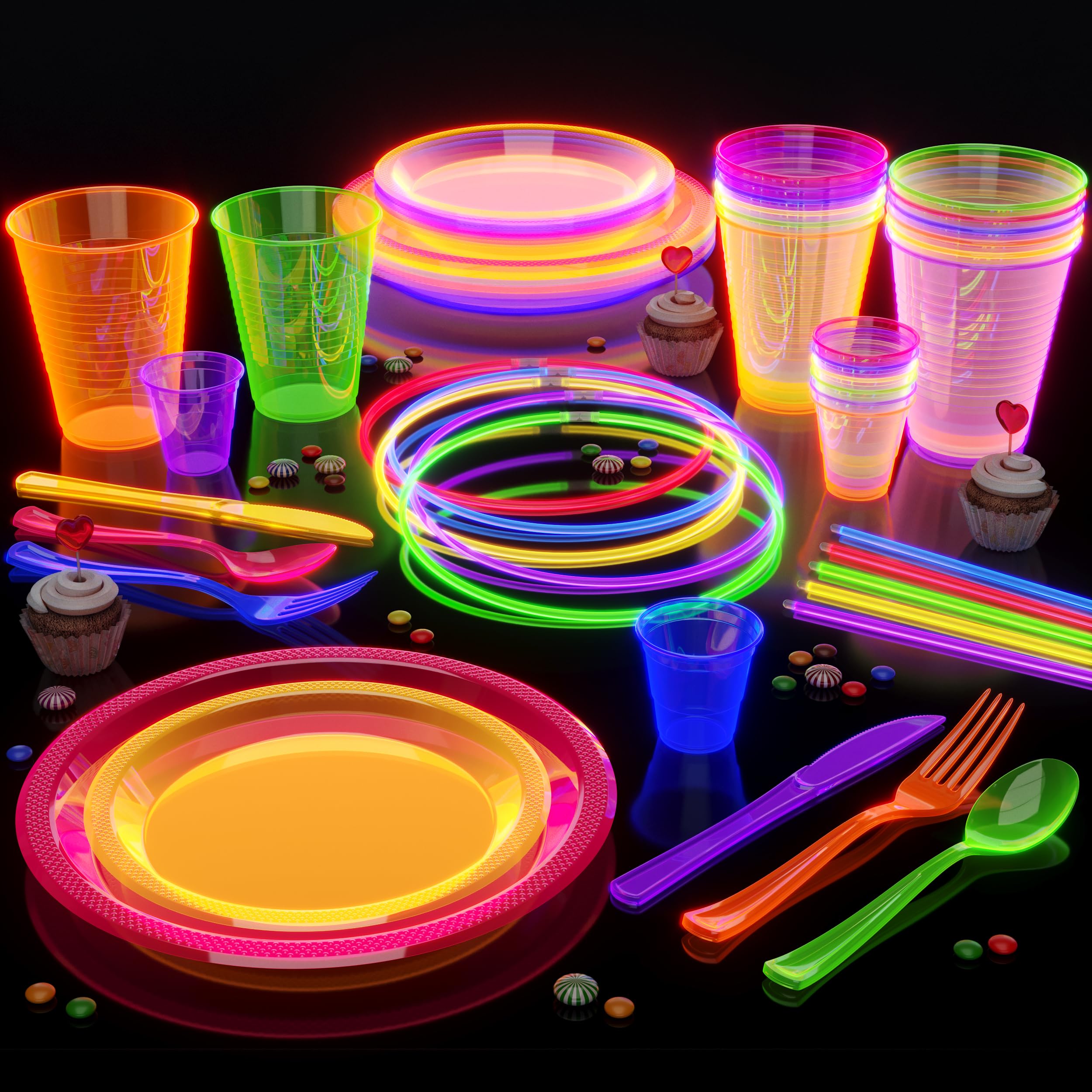 22 In. Assorted Glow Necklaces | 100 Count