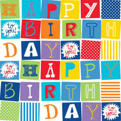 Checkered Birthday Wrapping Paper Roll, 16-ft - Case of 36