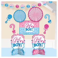 Girl or Boy Room & Table Decorating Kit, Blue/Pink, 14 inch, 10-pk - Pack of 6