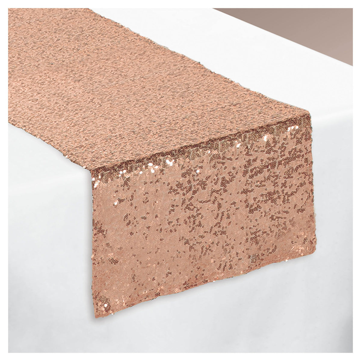 Rose Gold Sequin Table Runner, 13x72 inch - Pack of 3