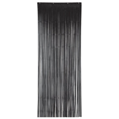 Elegant Black Metallic Door Curtain - 3' x 8' - Pack of 6