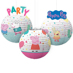 Peppa Pig Paper Lanterns for Kids' Birthday Parties, 3-pk - Case of 30