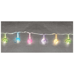 Mini Crackle Globe LED String Lights, 5-foot, 10 Lights - Case of 48
