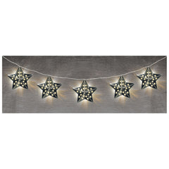 Silver Star LED String Lights, 13-inch, 10 Lights - Case of 6