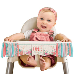 Free Spirit High Chair Decoration for Baby's First Birthday - Pack of 6