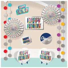 Here's to Your Birthday Room Decorating Kit, 12-pc - Case of 24