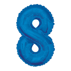 34 In. Mylar Blue Number 8