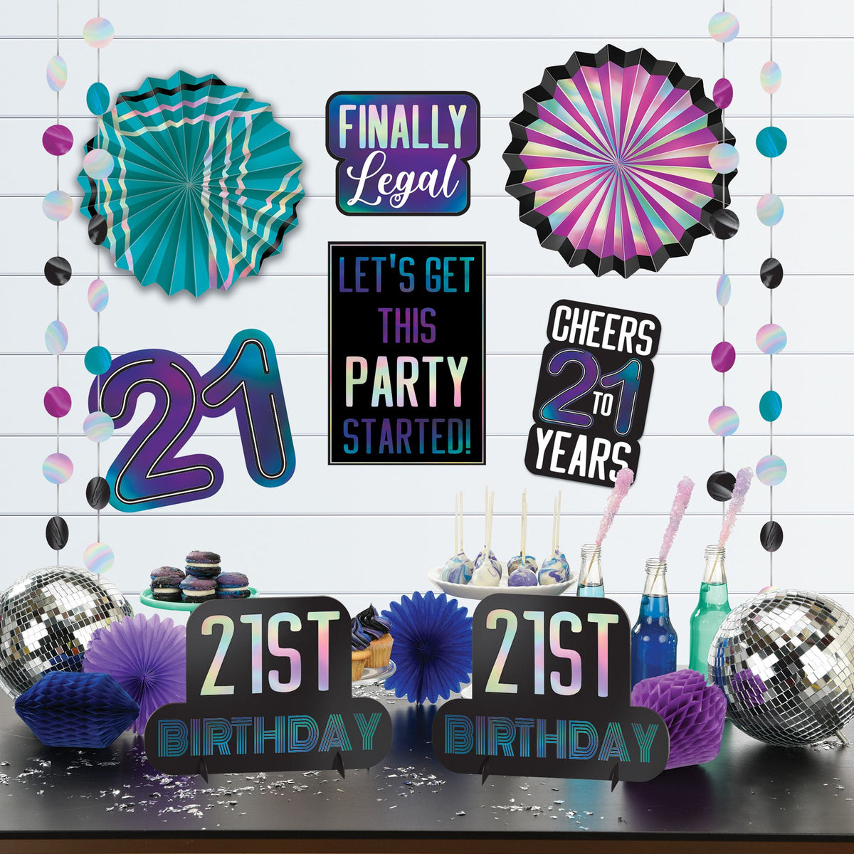 Finally 21! Birthday Room Decorating Kit - Case of 24