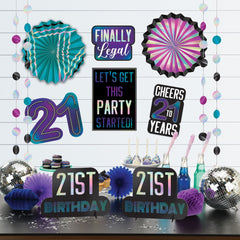 Finally 21! Birthday Room Decorating Kit - Case of 24